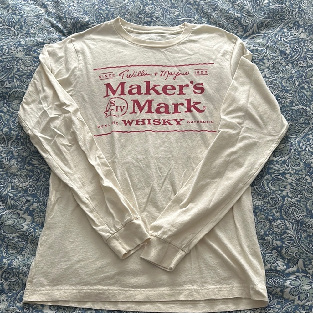 Maker's Mark Long Sleeve Shirt - White